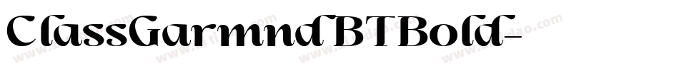 ClassGarmnd BT Bold字体转换